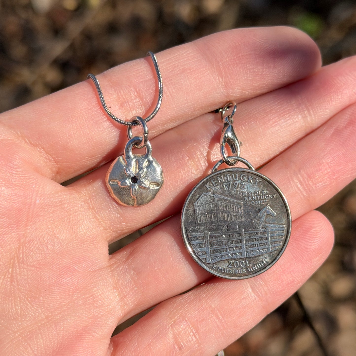 Deep Wake – Fine Silver & Sapphire Necklace – Handmade Ocean Jewelry