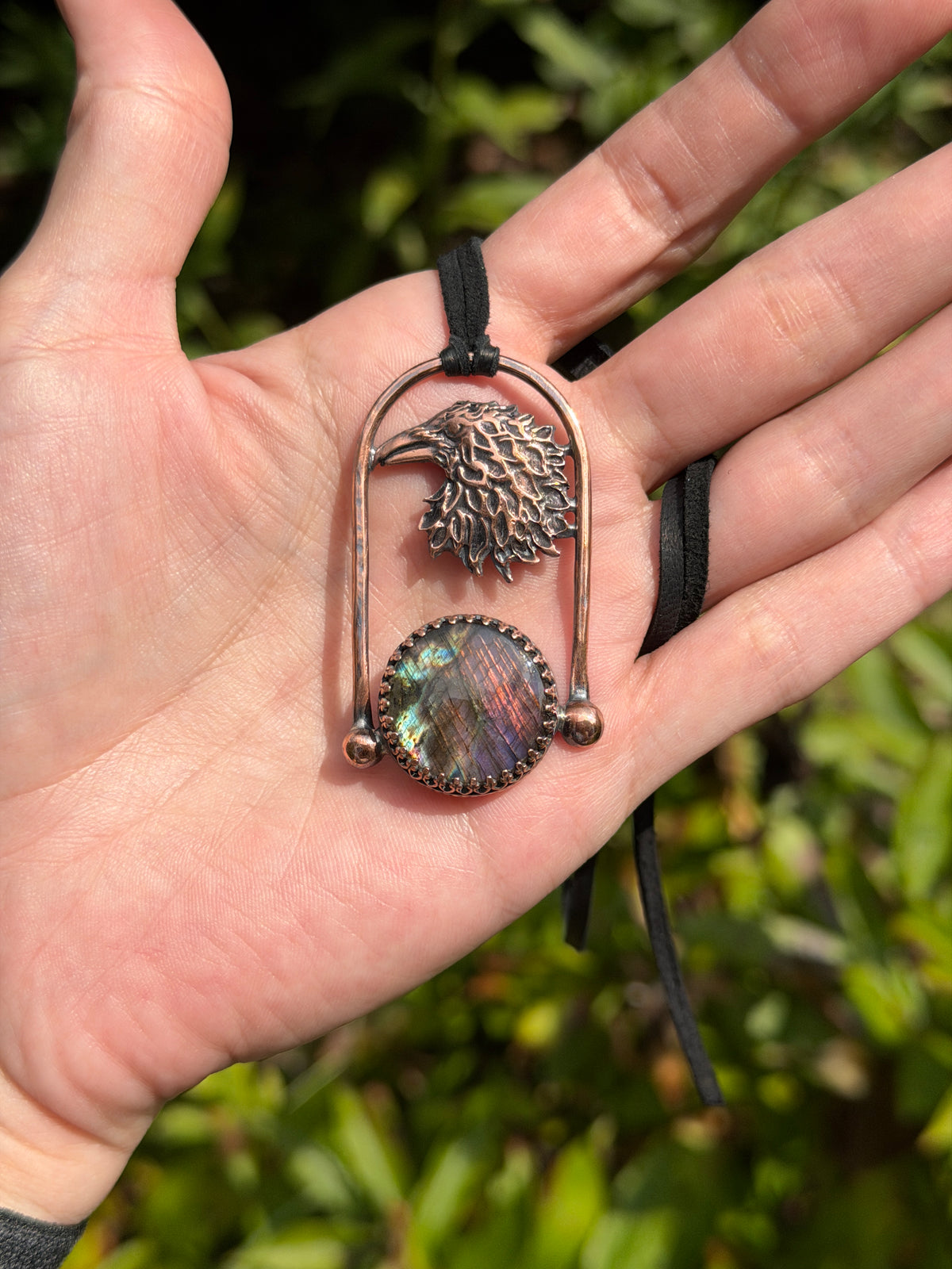 Raven’s Gleam Spectrolite Pendant