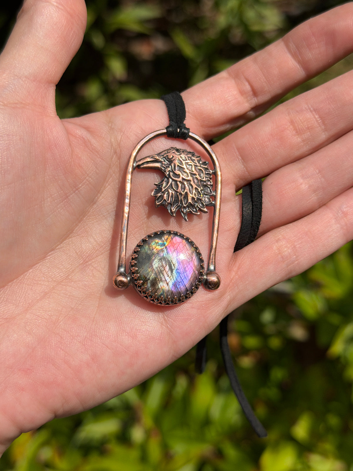 Raven’s Gleam Spectrolite Pendant