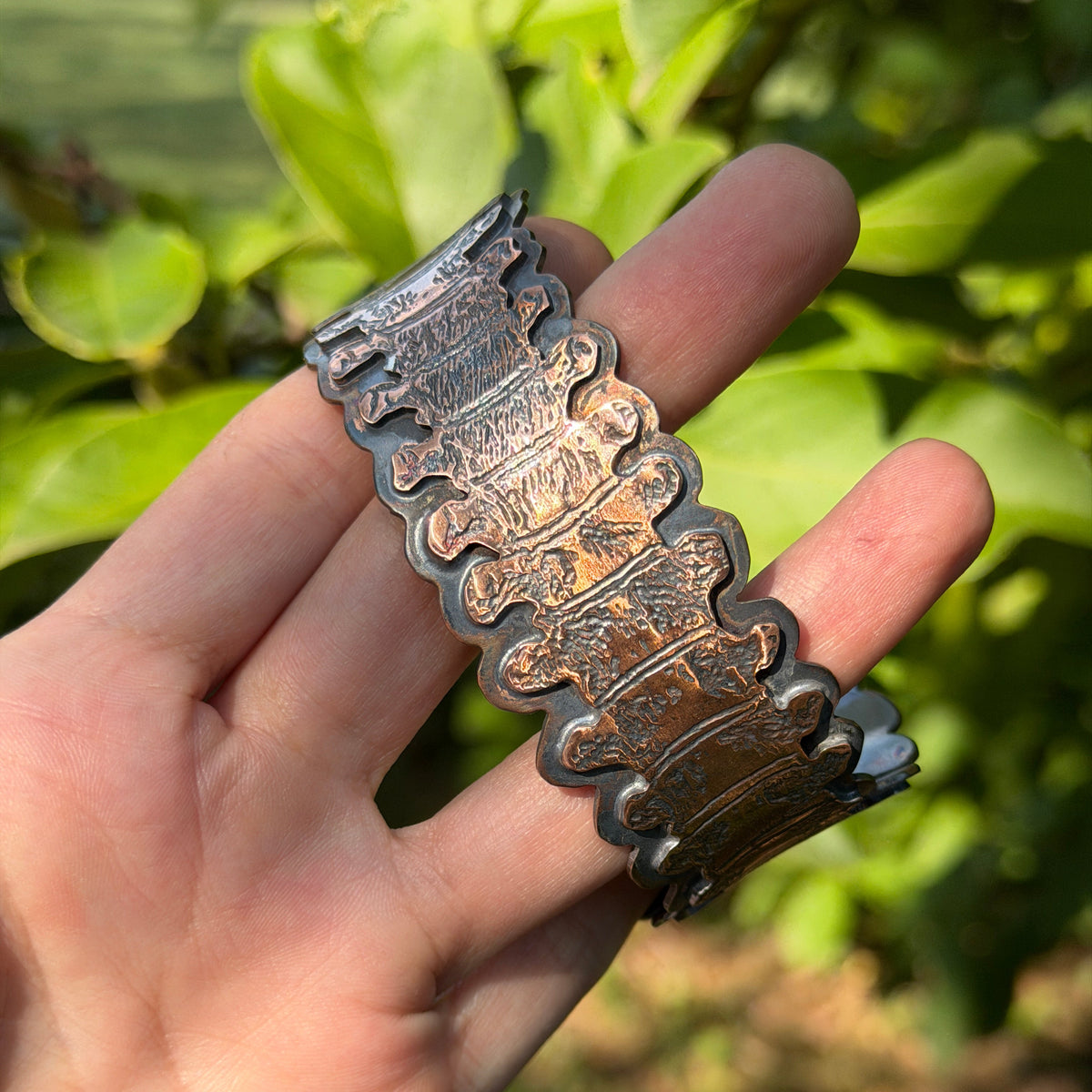 Boneforge Forged Copper Spine Cuff