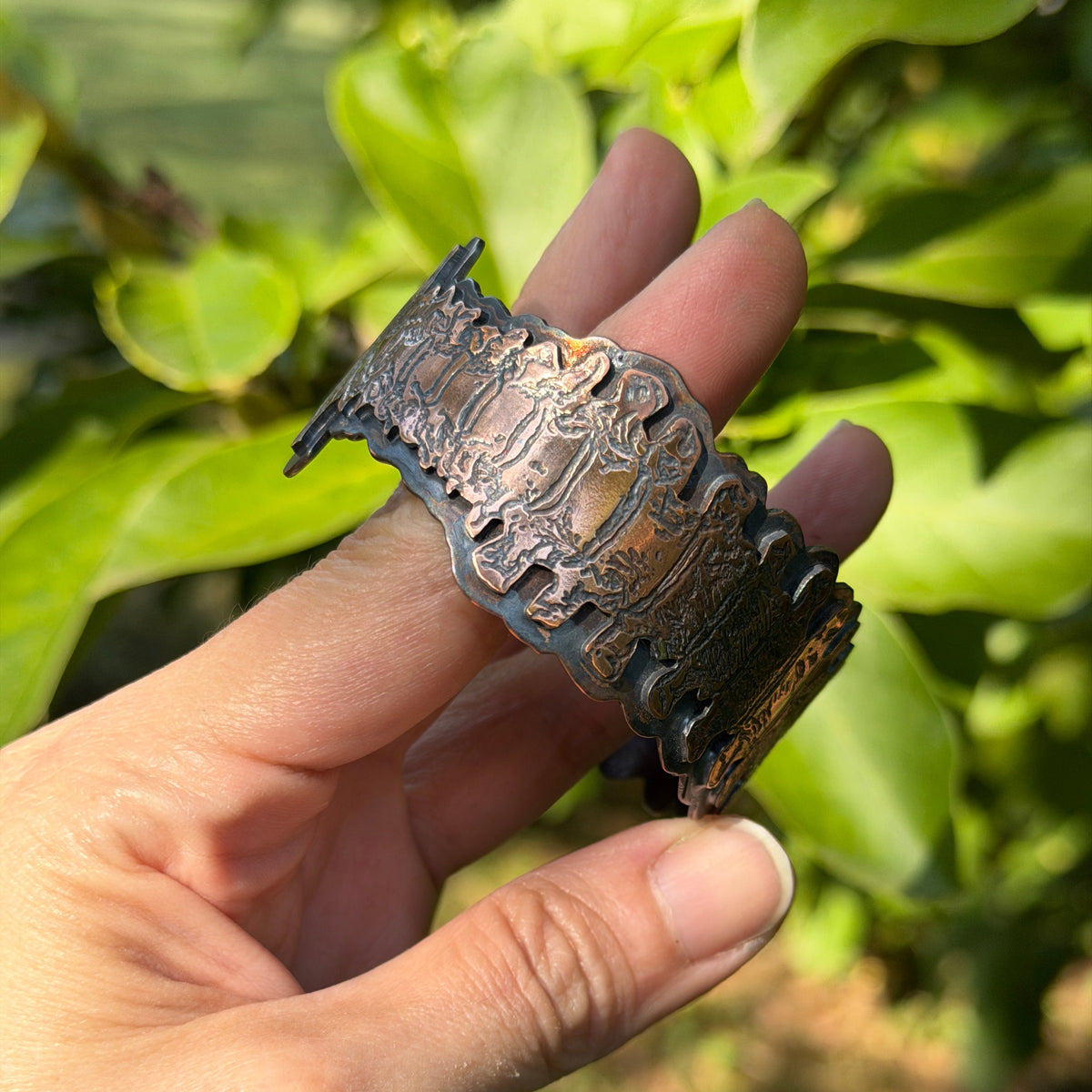 Boneforge Forged Copper Spine Cuff
