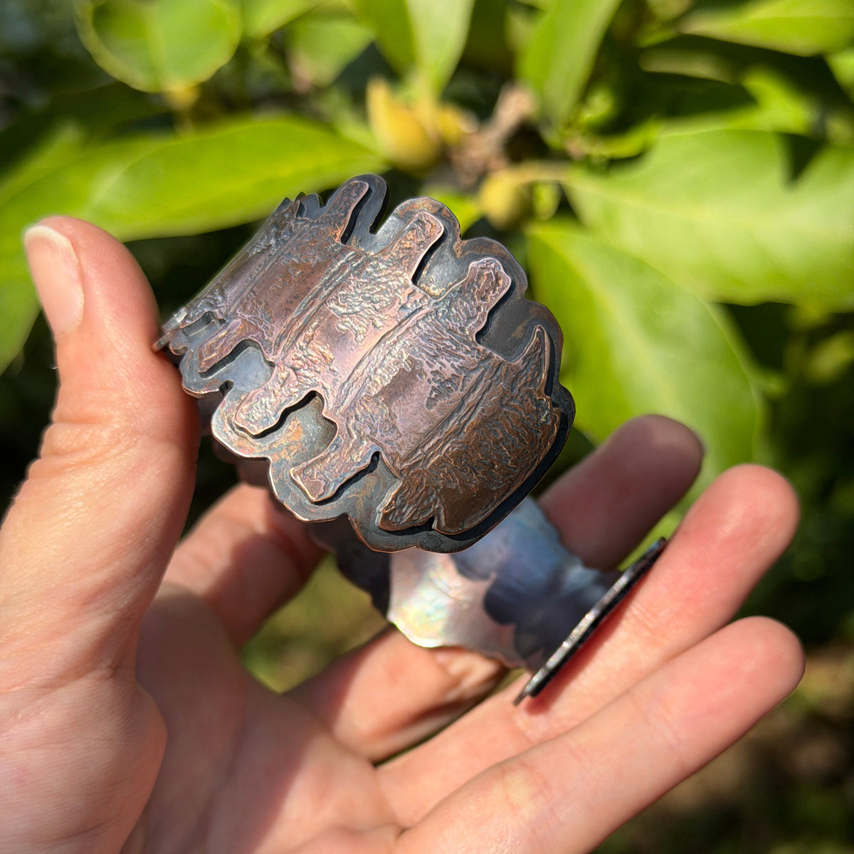 Boneforge Forged Copper Spine Cuff