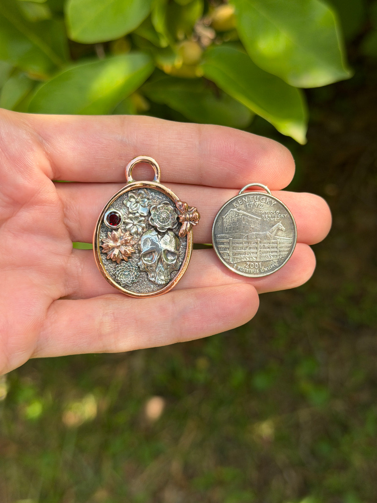 Grave Garden Garnet Pendant