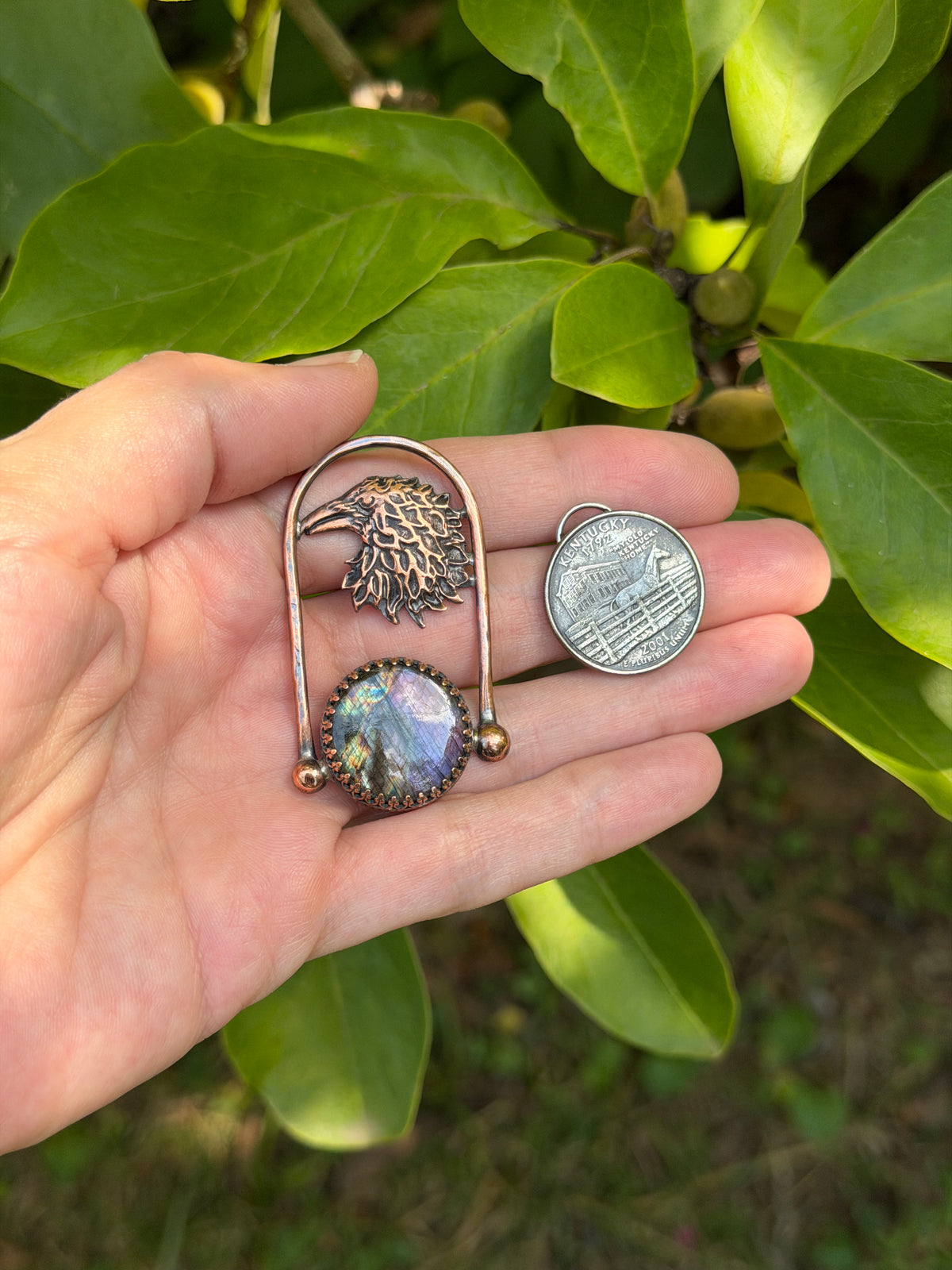 Raven’s Gleam Spectrolite Pendant