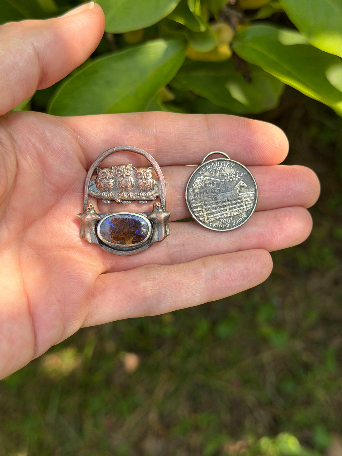 Night Watch Boulder Opal Pendant
