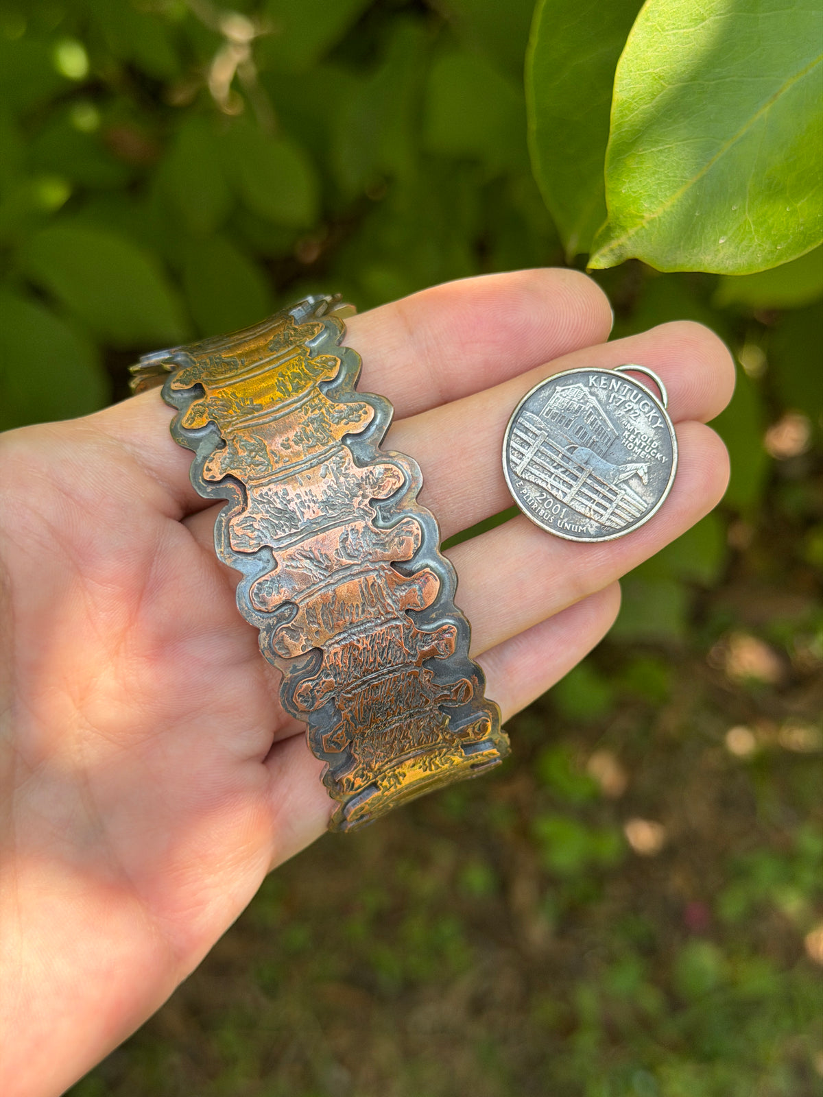 Boneforge Forged Copper Spine Cuff