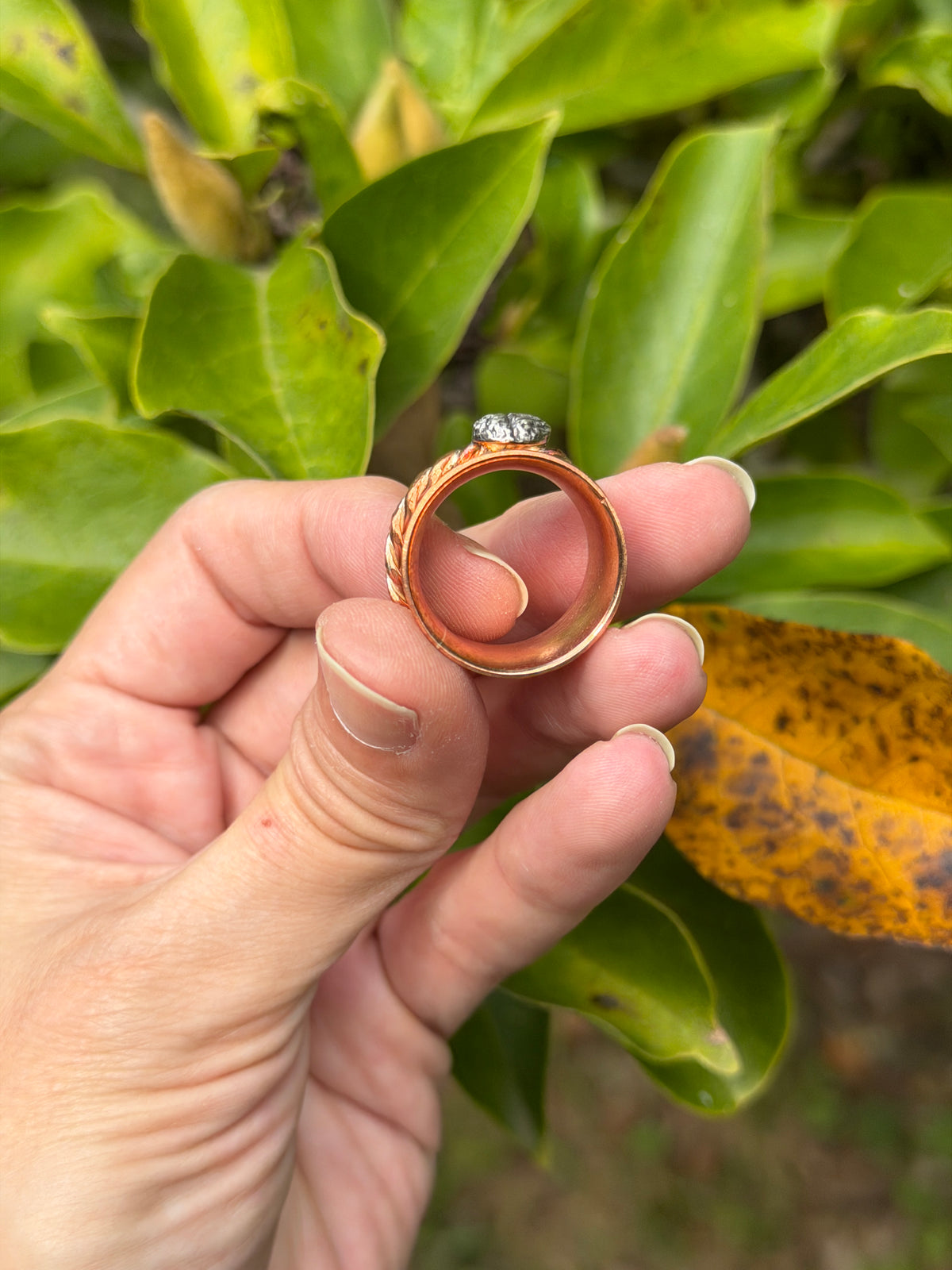 Brainspin Copper Spinner Ring